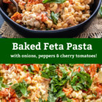 pinterest graphic for baked feta pasta
