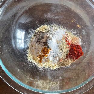 spices in a glass bowl