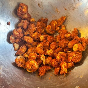 cashews coated with spicy masala