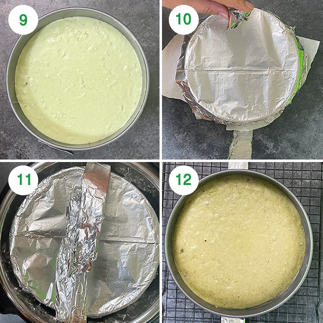 step by step picture collage of making paan cheesecake