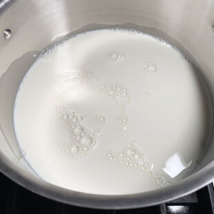 milk in a pot