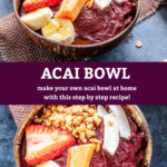 Pinterest graphic for Acai Bowl