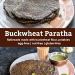pinterest graphic for buckwheat paratha