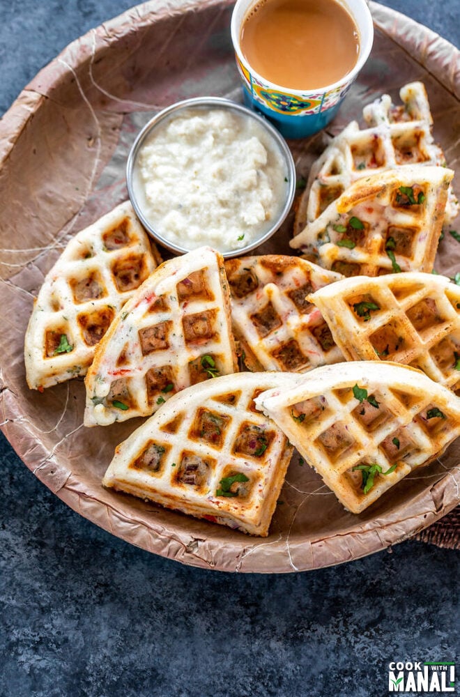 Healthy Spinach & Tomato Quesadilla in a Waffle Iron +  Waffle Maker