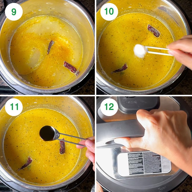 step by step picture collage of making samosa soup