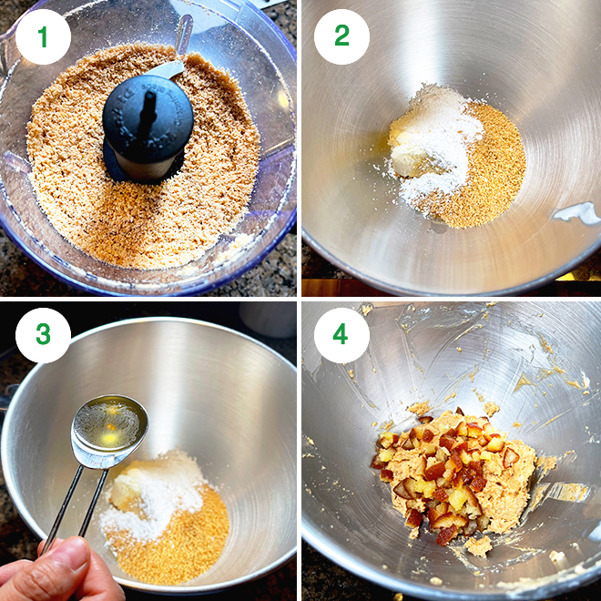 step by step picture collage of making gulab jamun cheesecake truffles