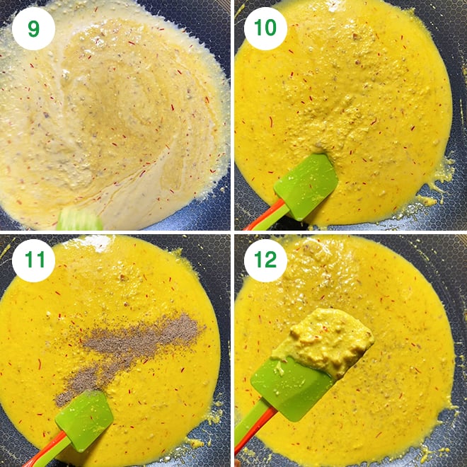 step by step picture collage for making instant rabdi