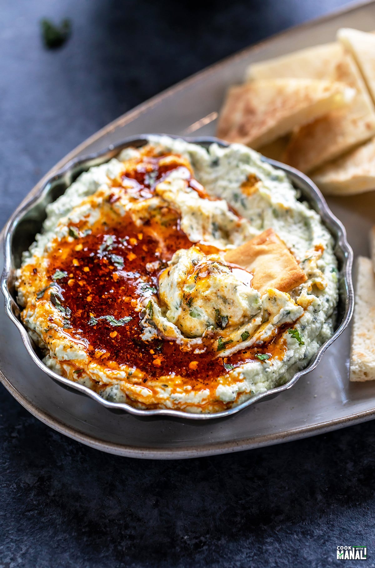 Whipped Paneer Dip with Spicy Honey Cook With Manali