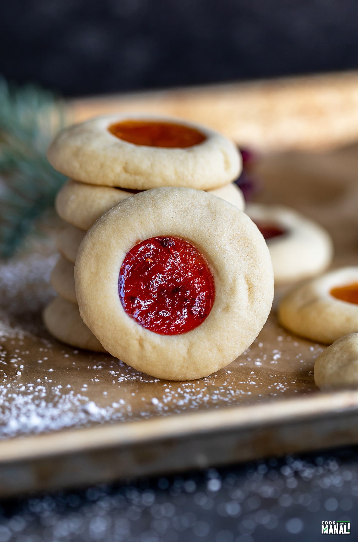 Eggless Thumbprint Cookies Cook With Manali
