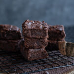 3 brownies stacked on top of each other