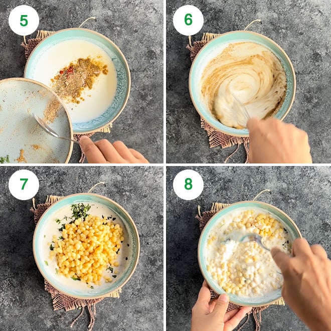 step by step picture collage of making boondi raita