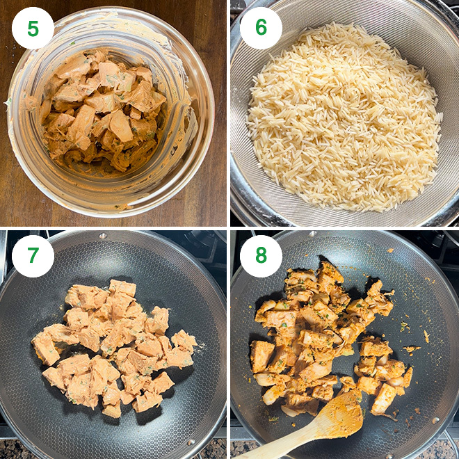 step by step picture collage of making jackfruit biryani in instant pot