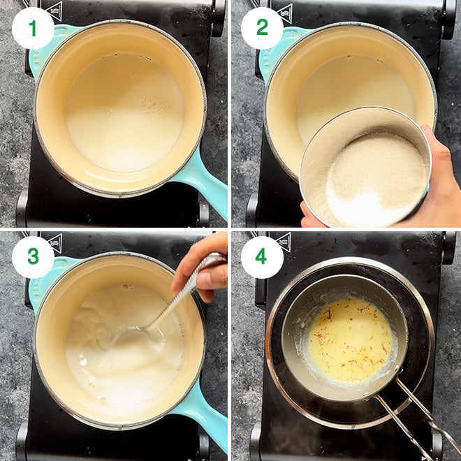 step by step picture collage of making badam halwa truffles