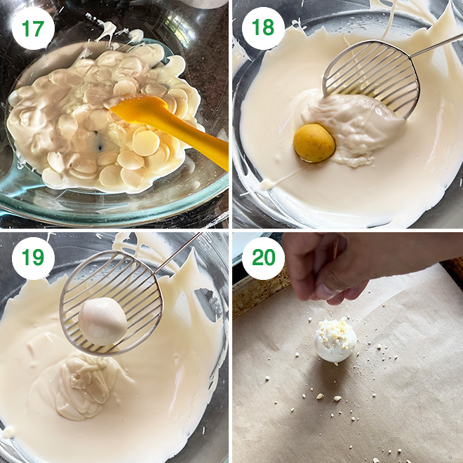 step by step picture collage of making badam halwa truffles