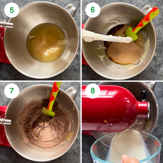 step by step picture collage of making eggless ferraro rocher cake