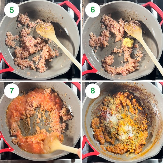 step by step picture collage of making homestyle punjabi rajma