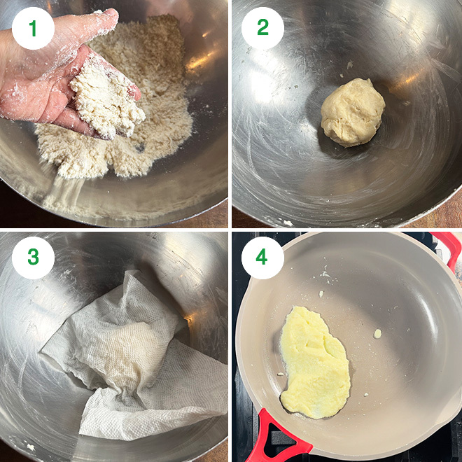 step by step picture collage of making paan gujiya