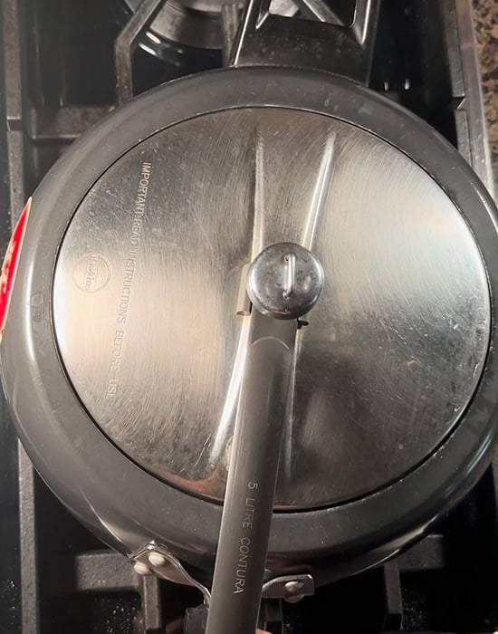 closed cooker with a lid