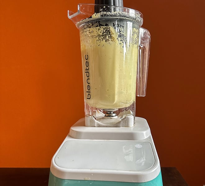 ginger and garlic paste in a blender