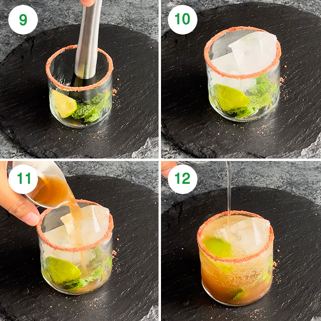 step by step picture collage of making tamarind mocktail