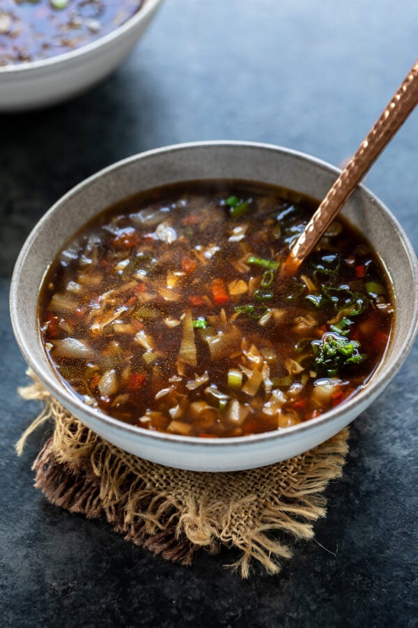 vegetable soup served in a white color bowl