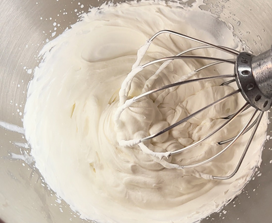 whipped cream with the wire whisk