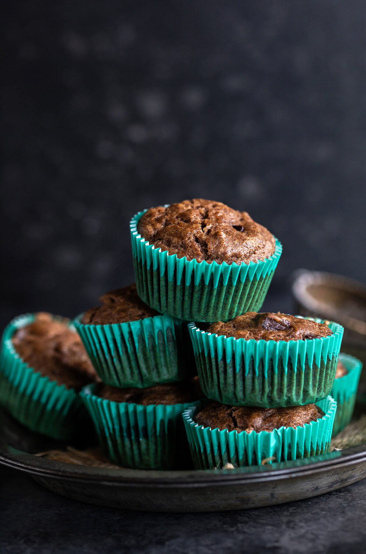 ragi muffins in blue cupcake liner