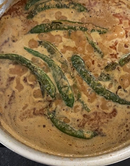green chilies curry