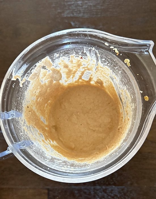 ground masala paste in a blender