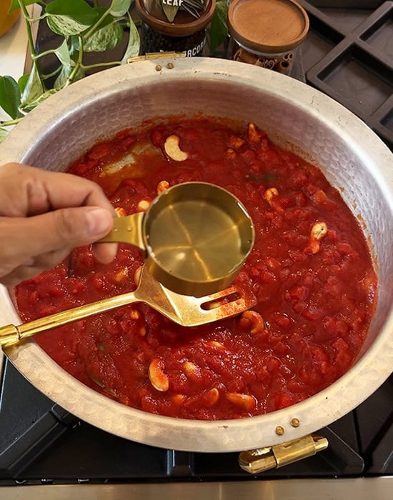 water being added to a pot