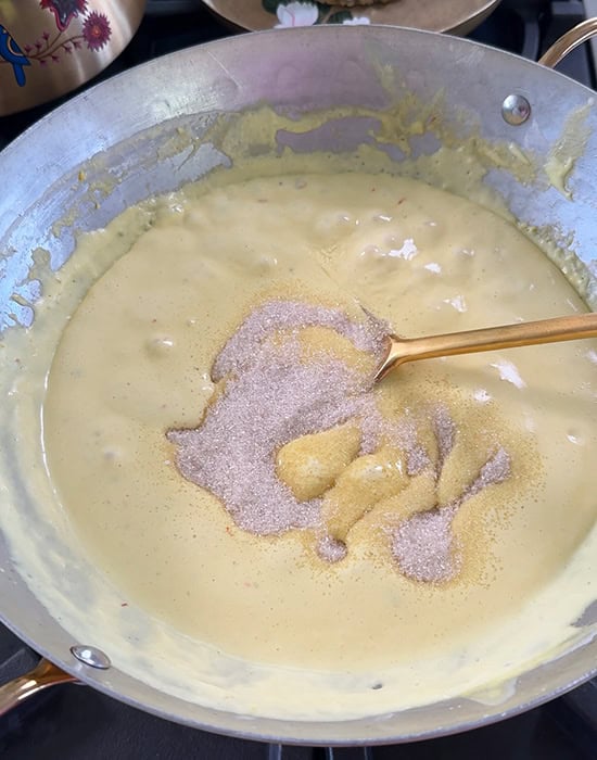 sugar added to kadai